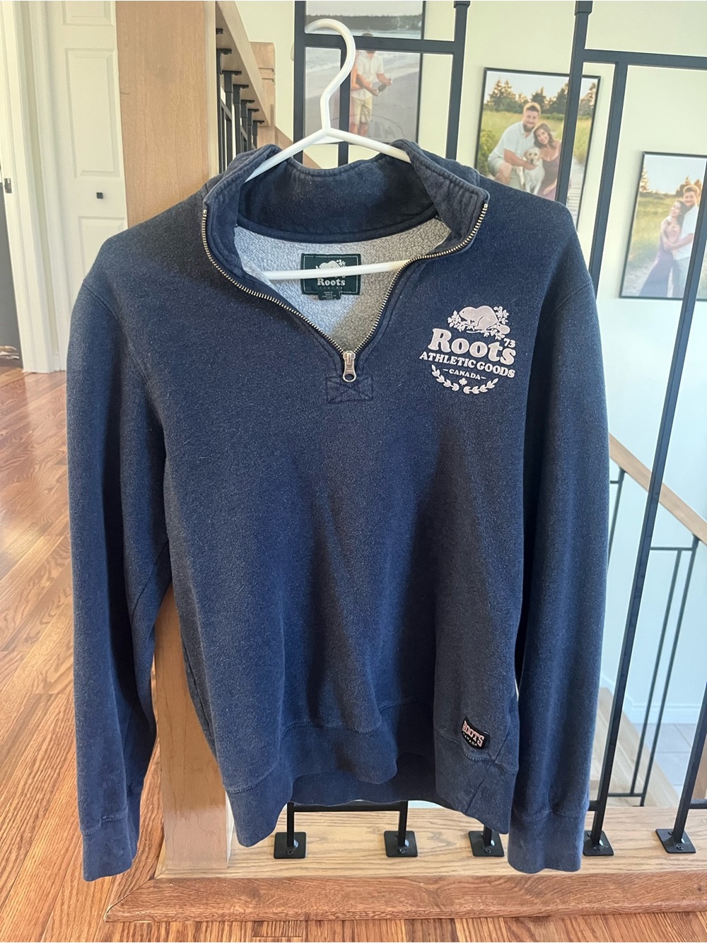 Roots Men's Navy Quarter-Zip Sweatshirt
